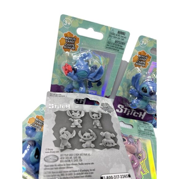 Lilo & Stitch Mini Micro Figures 5pc Set Toy Cake Toppers Bonus Card In Each NEW - Picture 7 of 8